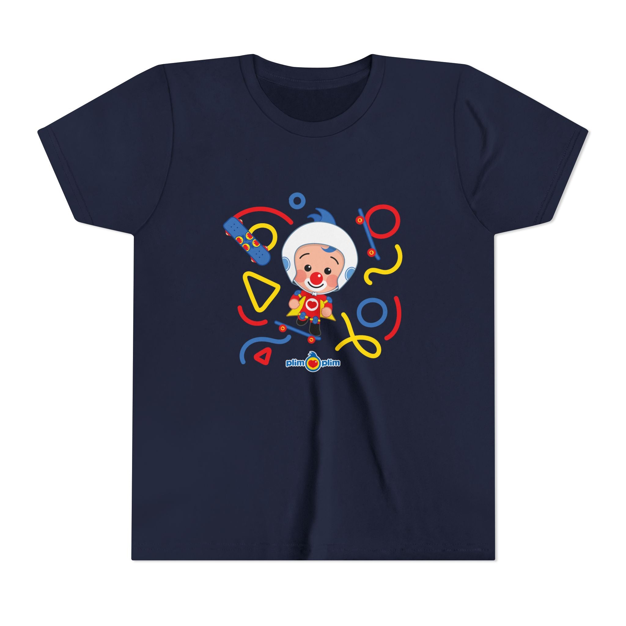 Plim Plim Camiseta Juvenil de Manga Corta Patineta