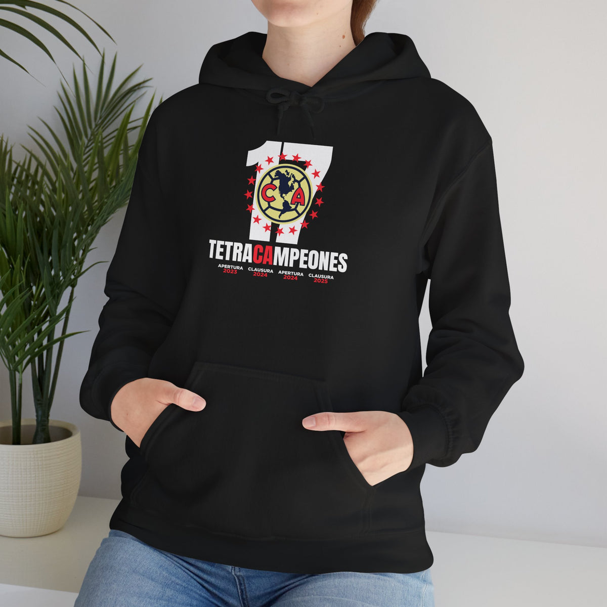 Club América Tetracampeones – Unisex Hoodie – official Club América licensed merch (view 4)