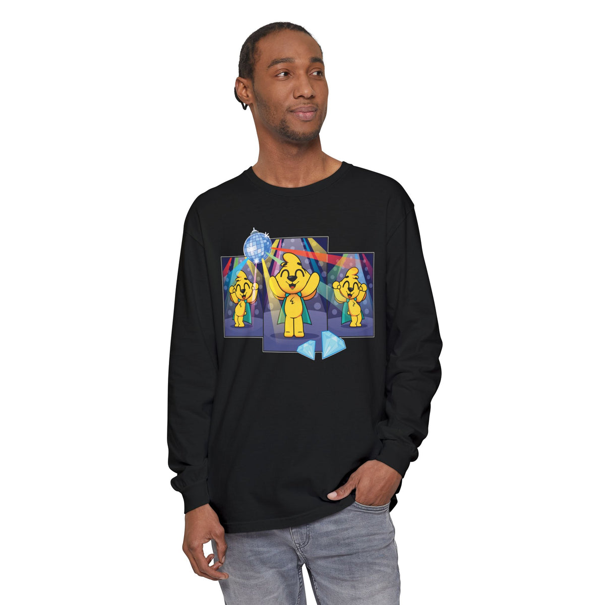 Mikecrack - Playera manga larga teñida en prenda - Ropa oficial