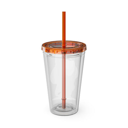 Mikecrack Acrylic Tumbler with Straw