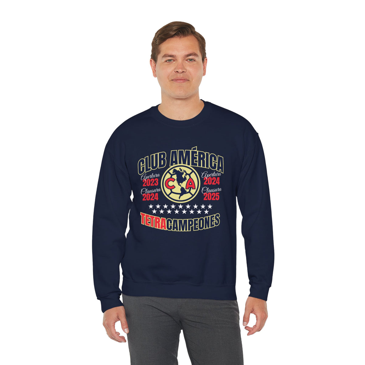 Club América — 17 four-time champion Unisex Heavy Blend™ Crewneck Sweatshirt – official Club América licensed merch (view 10)