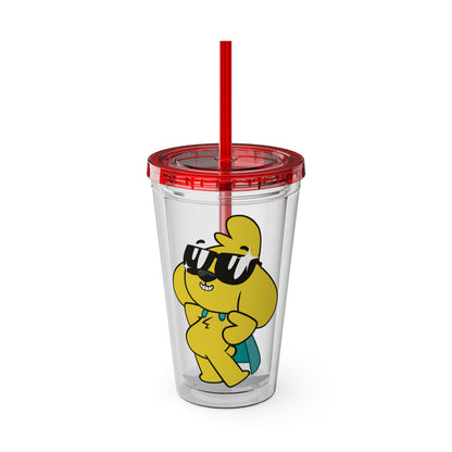 Mikecrack Acrylic Tumbler with Straw