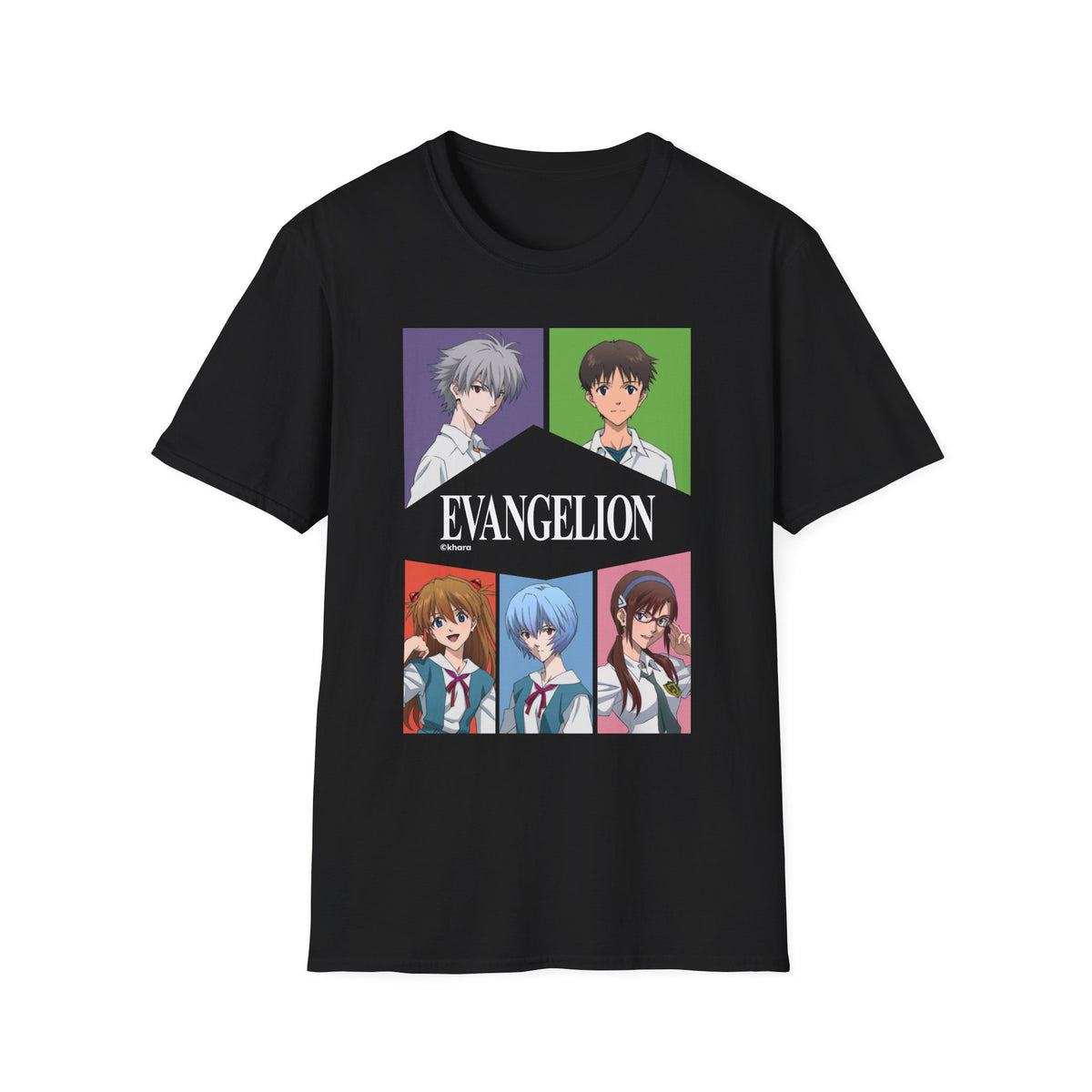 EVANGELION 2.22 - "All pilots on school" T-Shirt – official Evangelion licensed merch (view 3)
