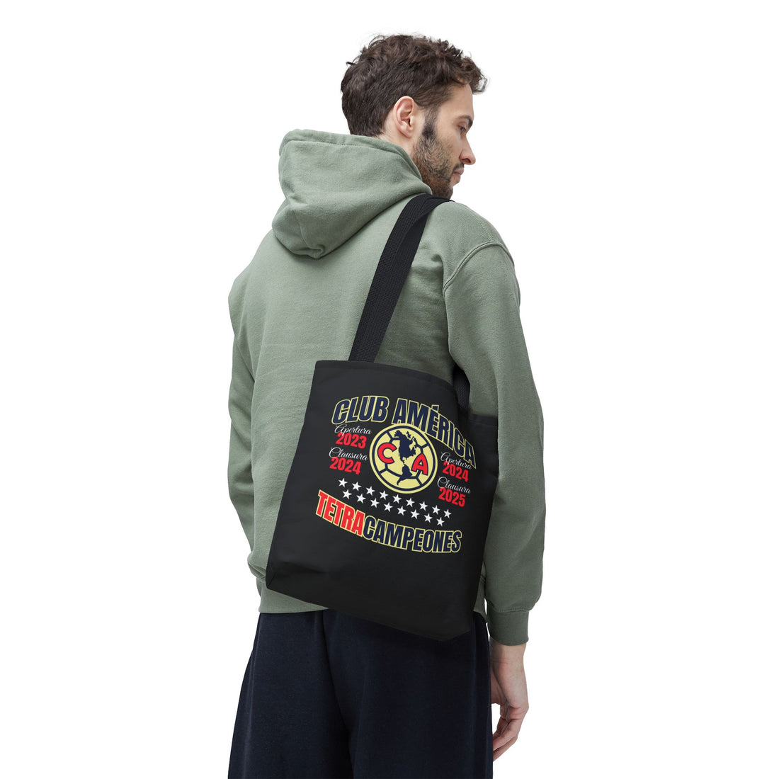 Club América Tetracampeones Tote Bag - Iconic Crest and Bold Lettering