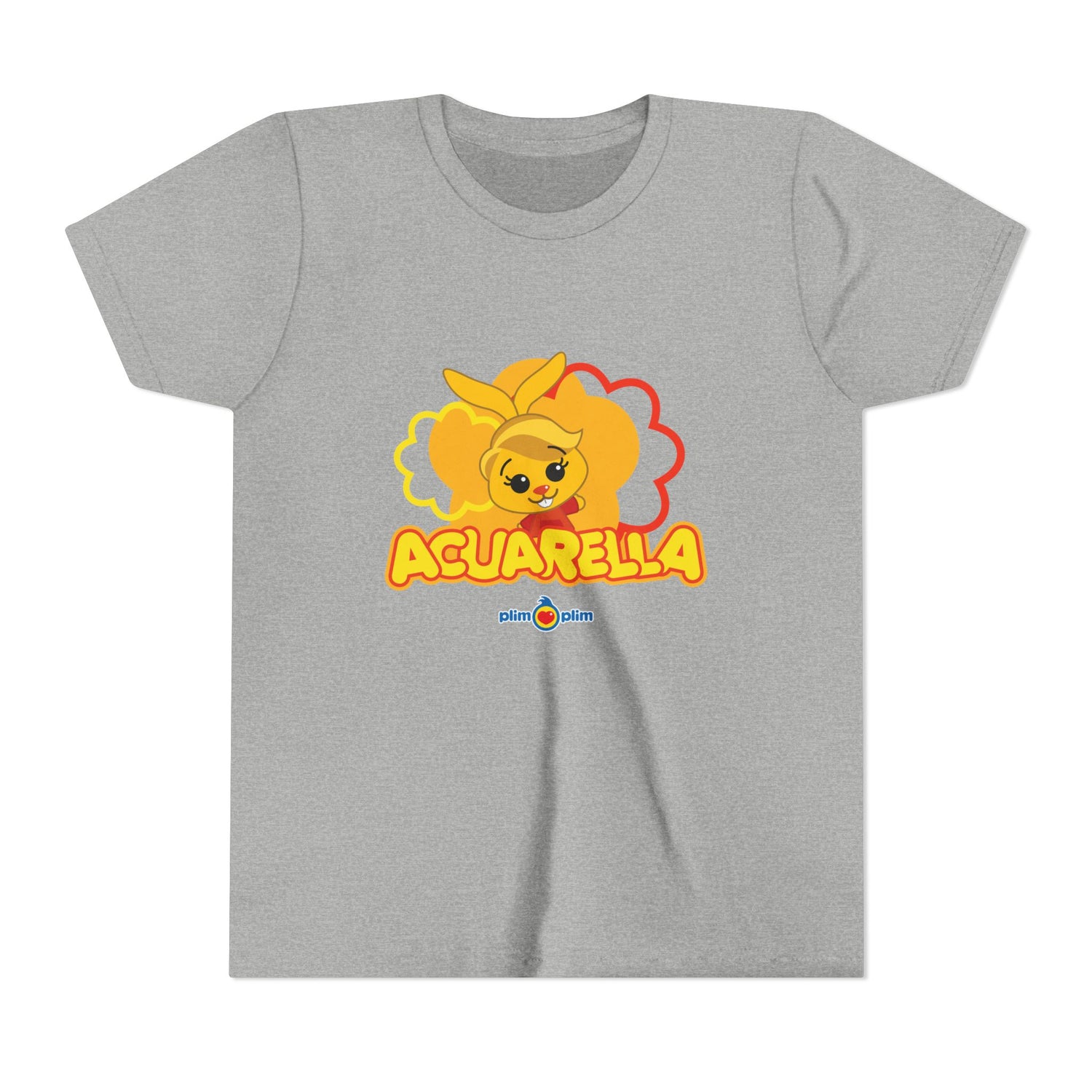 Plim Plim Camiseta Juvenil de Manga Corta Acuarella