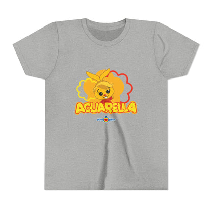 Plim Plim Camiseta Juvenil de Manga Corta Acuarella