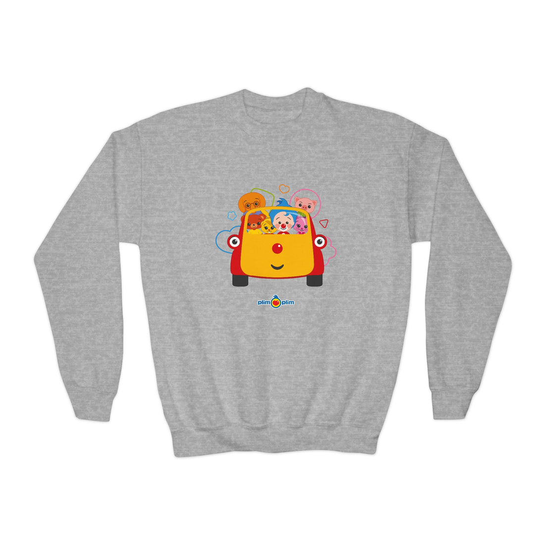 Plim Plim Sudadera Juvenil de Cuello Redondo Todos con Tuni