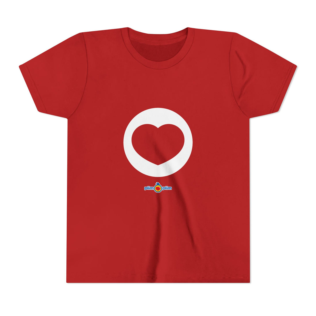 Plim Plim Camiseta Juvenil de Manga Corta Corazón