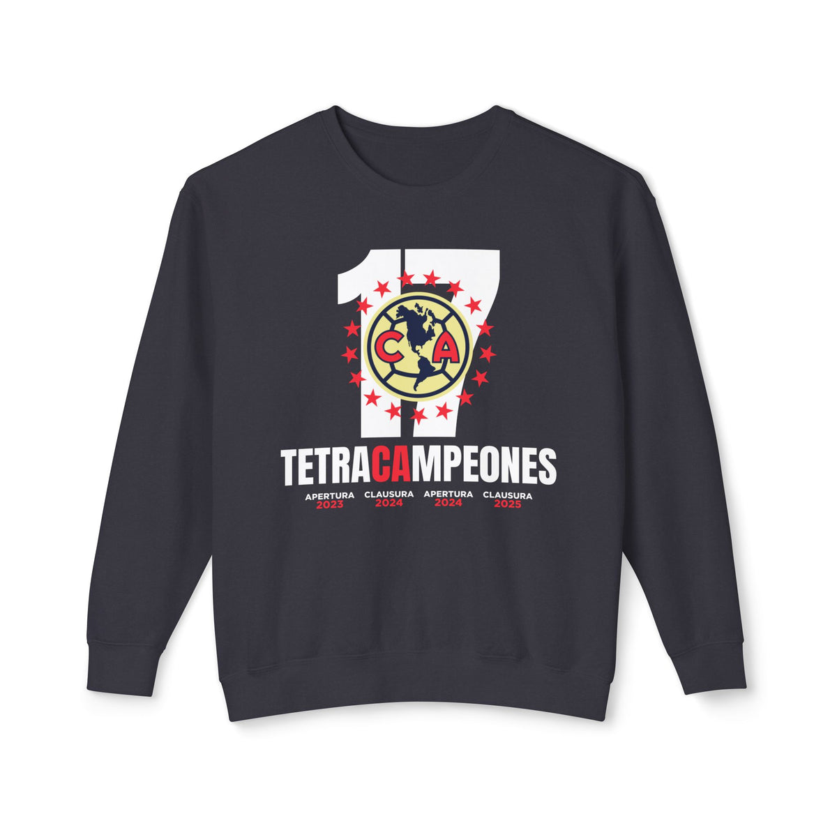 Club América — 17 four-time champion Unisex Lightweight Crewneck Sweatshirt