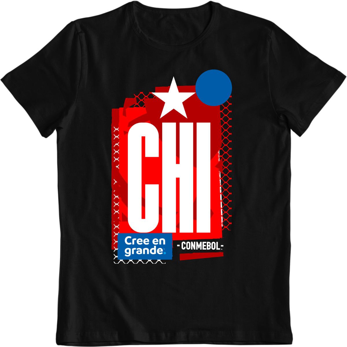 Chile Institucional Black – official Conmebol licensed merch