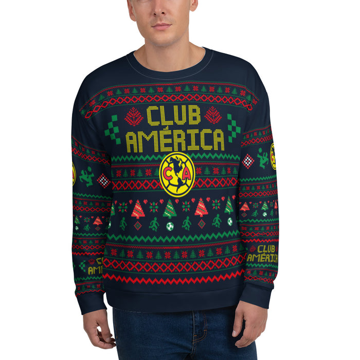Club América - Sudadera navideña "Ugly Sweater"